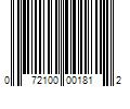 Barcode Image for UPC code 072100001812