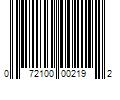 Barcode Image for UPC code 072100002192