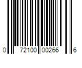 Barcode Image for UPC code 072100002666