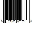 Barcode Image for UPC code 072100002758