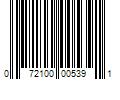 Barcode Image for UPC code 072100005391