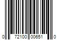 Barcode Image for UPC code 072100006510. Product Name: 