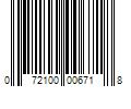 Barcode Image for UPC code 072100006718