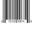 Barcode Image for UPC code 072100006749