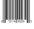 Barcode Image for UPC code 072114002300