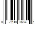 Barcode Image for UPC code 072140002541