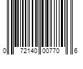 Barcode Image for UPC code 072140007706