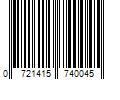 Barcode Image for UPC code 0721415740045