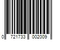 Barcode Image for UPC code 0721733002009