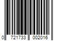 Barcode Image for UPC code 0721733002016