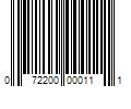 Barcode Image for UPC code 072200000111