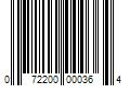 Barcode Image for UPC code 072200000364