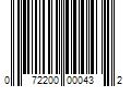 Barcode Image for UPC code 072200000432