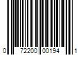 Barcode Image for UPC code 072200001941