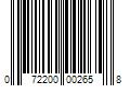 Barcode Image for UPC code 072200002658