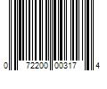 Barcode Image for UPC code 072200003174