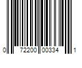 Barcode Image for UPC code 072200003341