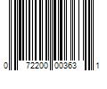 Barcode Image for UPC code 072200003631