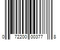 Barcode Image for UPC code 072200003778