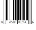 Barcode Image for UPC code 072200007646