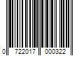 Barcode Image for UPC code 0722017000322