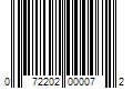 Barcode Image for UPC code 072202000072