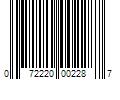 Barcode Image for UPC code 072220002287