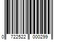 Barcode Image for UPC code 0722522000299