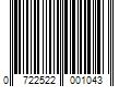 Barcode Image for UPC code 0722522001043