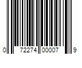 Barcode Image for UPC code 072274000079