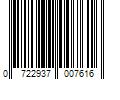 Barcode Image for UPC code 0722937007616