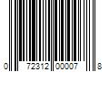 Barcode Image for UPC code 072312000078