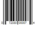 Barcode Image for UPC code 072330000074