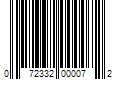 Barcode Image for UPC code 072332000072