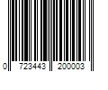 Barcode Image for UPC code 0723443200003