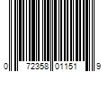 Barcode Image for UPC code 072358011519