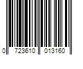 Barcode Image for UPC code 0723610013160