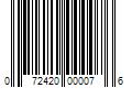 Barcode Image for UPC code 072420000076