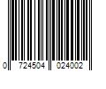 Barcode Image for UPC code 0724504024002