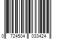 Barcode Image for UPC code 0724504033424