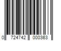 Barcode Image for UPC code 0724742000363