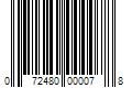 Barcode Image for UPC code 072480000078