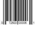 Barcode Image for UPC code 072503000061