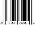 Barcode Image for UPC code 072511000053