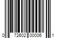 Barcode Image for UPC code 072602000061