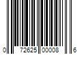 Barcode Image for UPC code 072625000086