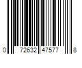 Barcode Image for UPC code 072632475778