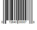 Barcode Image for UPC code 072640000078. Product Name: 