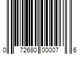 Barcode Image for UPC code 072680000076