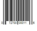 Barcode Image for UPC code 072700000116